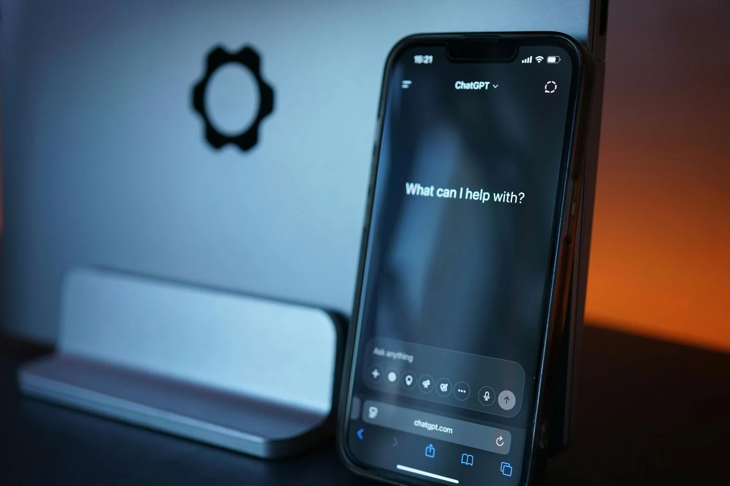 chatgpt on a mobile phone screen