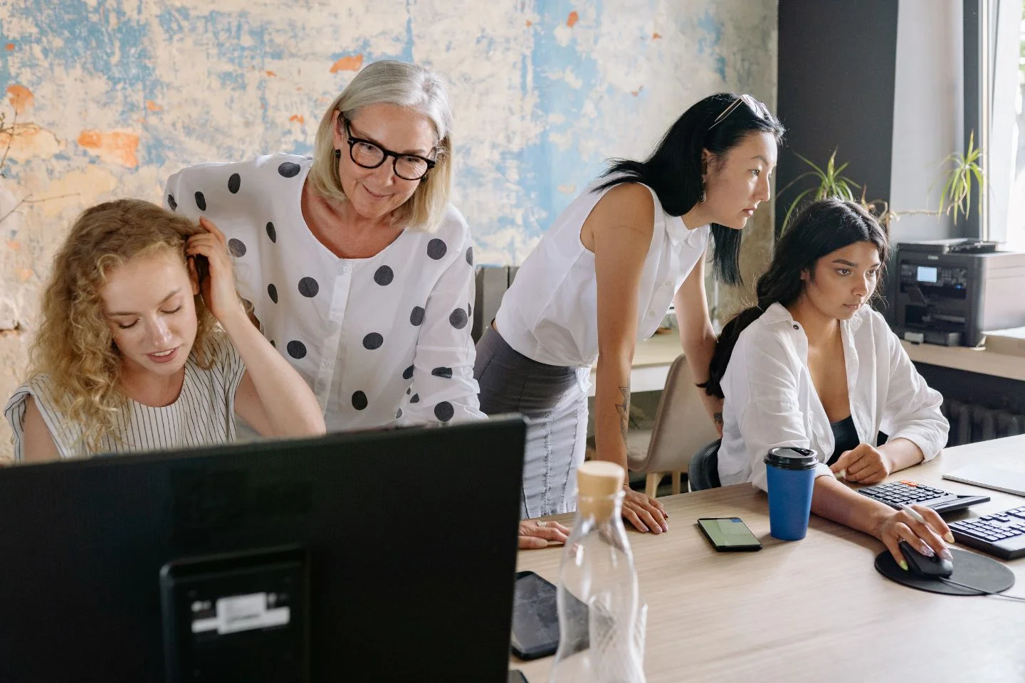 people looking at computers